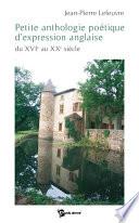 Petite anthologie poétique d'expression anglaise