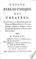 Petite bibliotheque des théatres: Les fêtes de l'Amour et de Bacchus