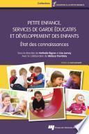 Petite enfance, services de garde éducatifs et développement des enfants