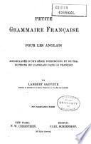 Petite grammaire francaise pour les Anglais