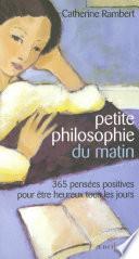 Petite philosophie du matin