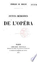 Petits mémoires de l'Opéra