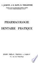 Pharmacologie dentaire pratique