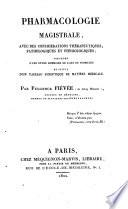 Pharmacologie magistrale
