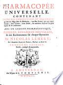 Pharmacopée universelle ...