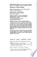 Philologica Pragensia