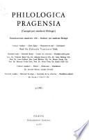 Philologica Pragensia
