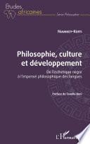 Philosophie, culture et développement