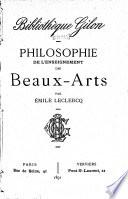 Philosophie de l'enseignement des beaux-arts