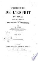 Philosophie de l'esprit de Hegel