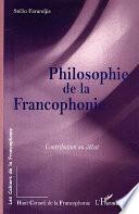 Philosophie de la francophonie