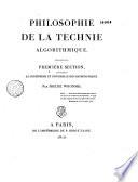 Philosophie de la technie algorithmique