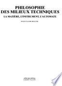 Philosophie des milieux techniques