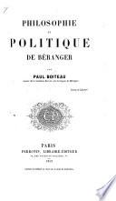 Philosophie et politique de Béranger