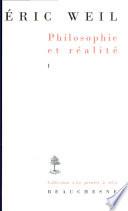 Philosophie et réalité