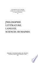 Philosophie, littérature, langues, sciences humaines