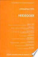 Philosophique, année 2006. Heidegger