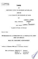 Physiologie de la formation de la coquille de l'oeuf chez les oiseaux