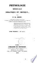 Physiologie médicale didactique et critique par P. N. Gerdy
