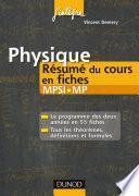 Physique Résumé du cours en fiches MPSI-MP