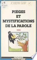 Pièges et mystifications de la parole