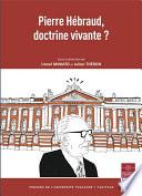 Pierre Hébraud, doctrine vivante ?