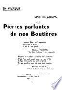 Pierres parlantes de nos Boutières