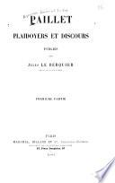 Plaidoyers et discours