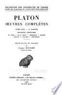 Platon. Oeuvres complètes