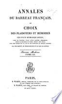 Pleadings. With “Notice sur M. N.-F. Bellart,” by F. F. Poncelet