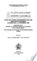 Plurilinguisme & identité culturelle