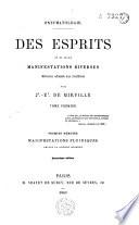 Pneumatologie des esprits et de leurs manifestations diverses