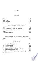 Poèmes 1944. Poèmes de Fresnes. Choeur parlé pour la Journeée des absents. Les frères ennemis. Chénier. Lettres écrites en prison