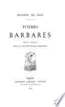 Poèmes barbares