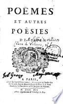 Poëmes et autres poësies de M. ***