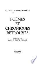 Poèmes et chroniques retrouvés