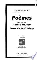Poèmes, suivis de Venise sauvée