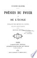 Poésie du foyer et de l'école
