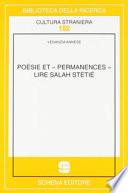 Poésie et permanences lire Salah Stétié