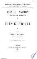 Poésie lyrique