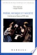 Poésie, musique et société