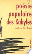 Poésie populaire des Kabyles