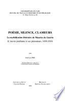 Poésie, silence, clameurs