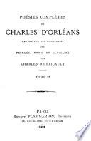 Poésies complètes de Charles d'Orléans