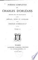 Poésies complètes de Charles d'Orléans, revues sur les manuscrits