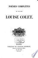 Poésies complètes de Louise Colet