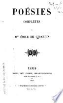 Poésies complètes de Mme. Émile de Girardin