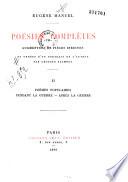 Poèsies complètes et pièces inédites