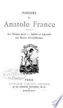 Poésies de Anatole France ...