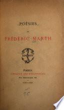 Poésies de Fréderic Marth